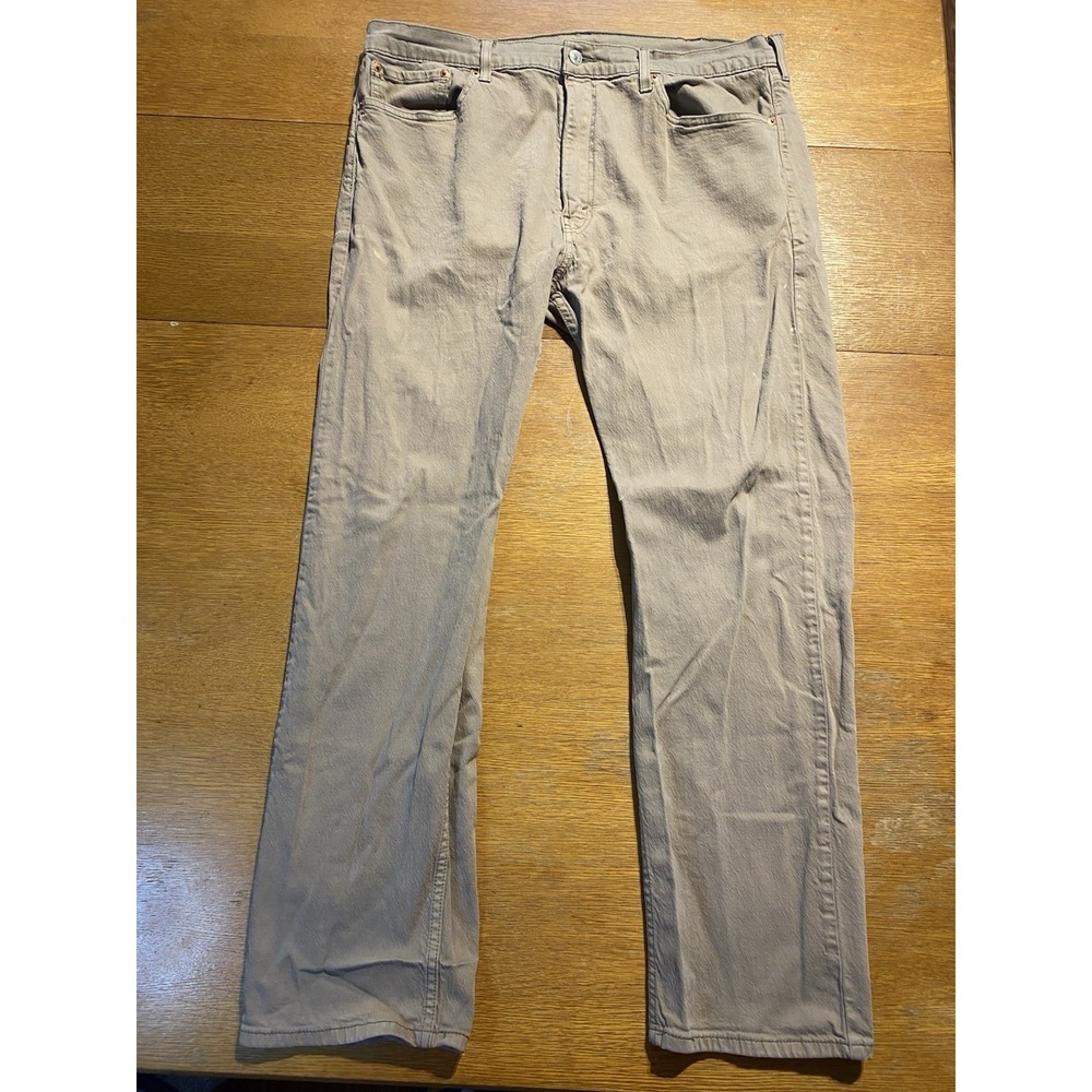 Levi's 505‎ Jeans Mens 40x32 Beige Denim Straight Regular Grunge Retro American